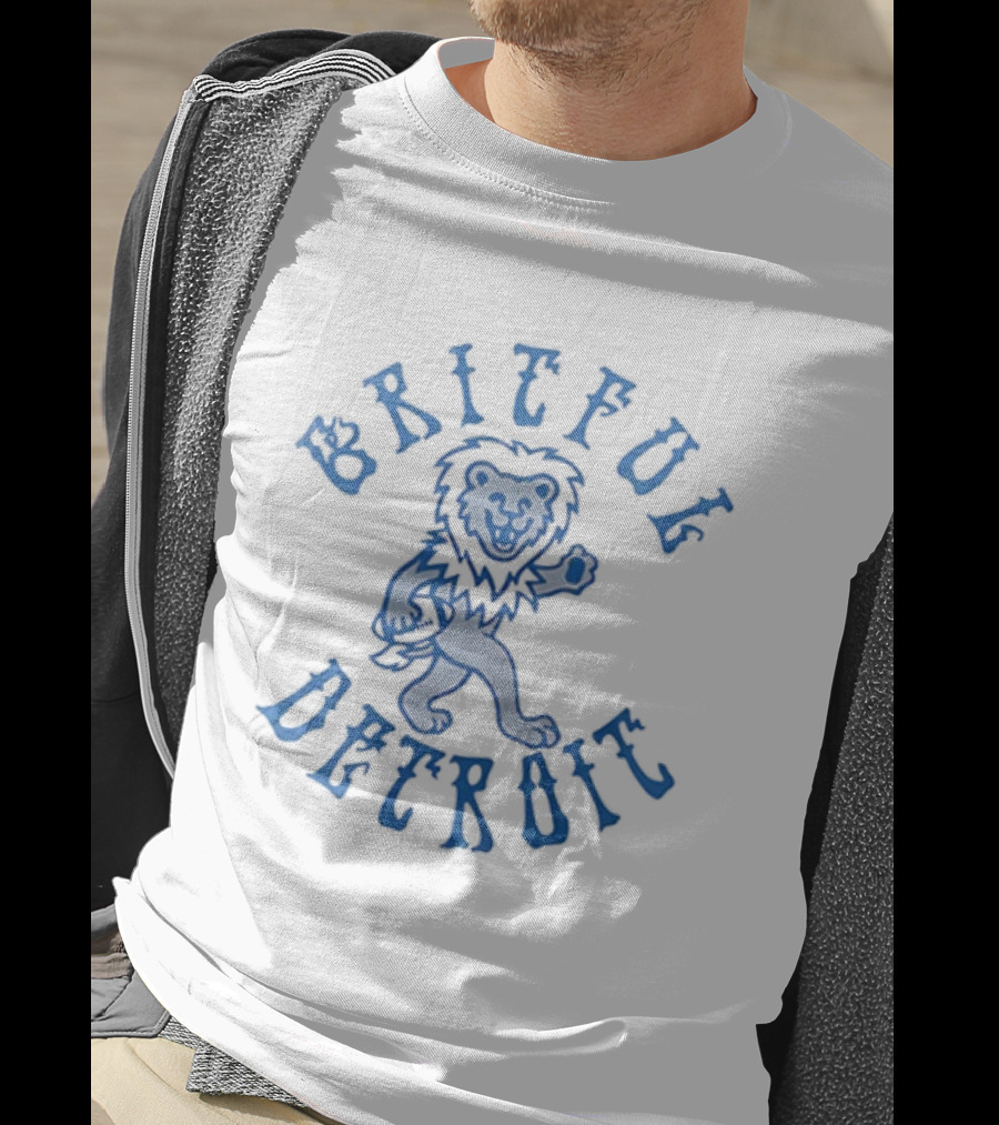 Detroit Lions Grateful Dead Bear Walking Gitful Detroit T-Shirt