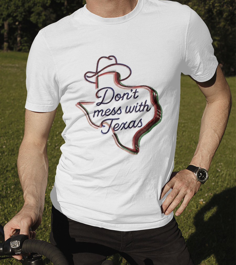 Don’t Mess With Texas Cowboy Hat Outline Map T-Shirt