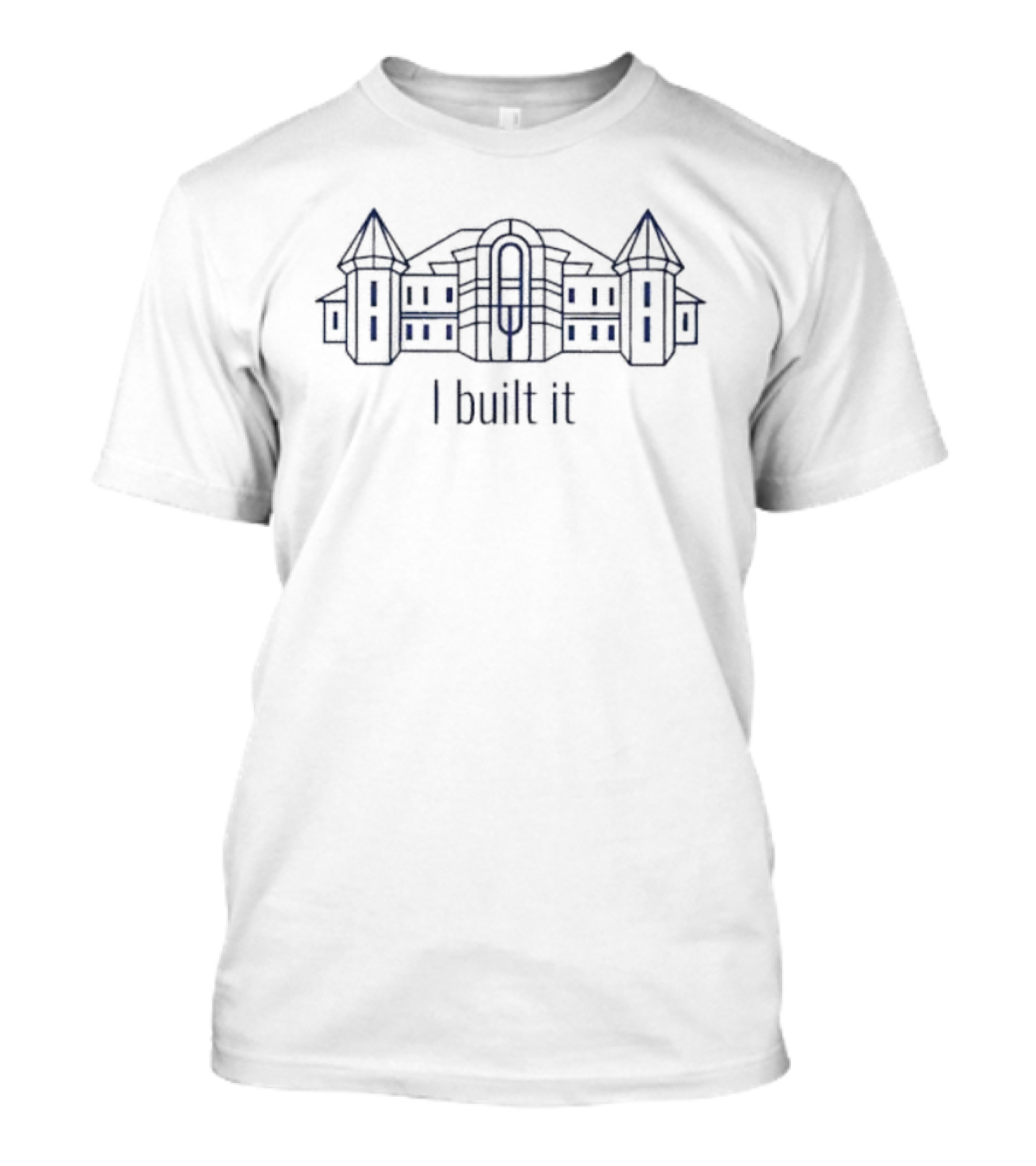 I Built It Church Architecture Outline Building T-Shirt