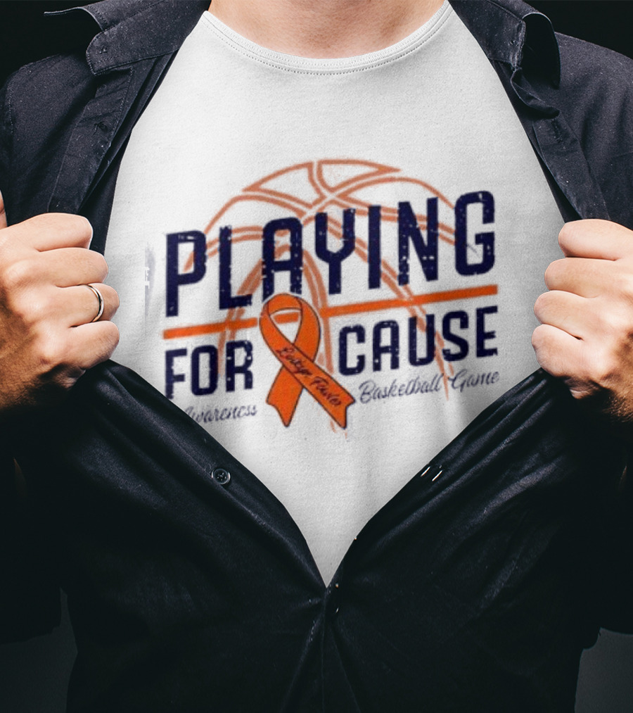 Playing For A Cause McKinney High Basketball Support Against Leukemia T-Shirt