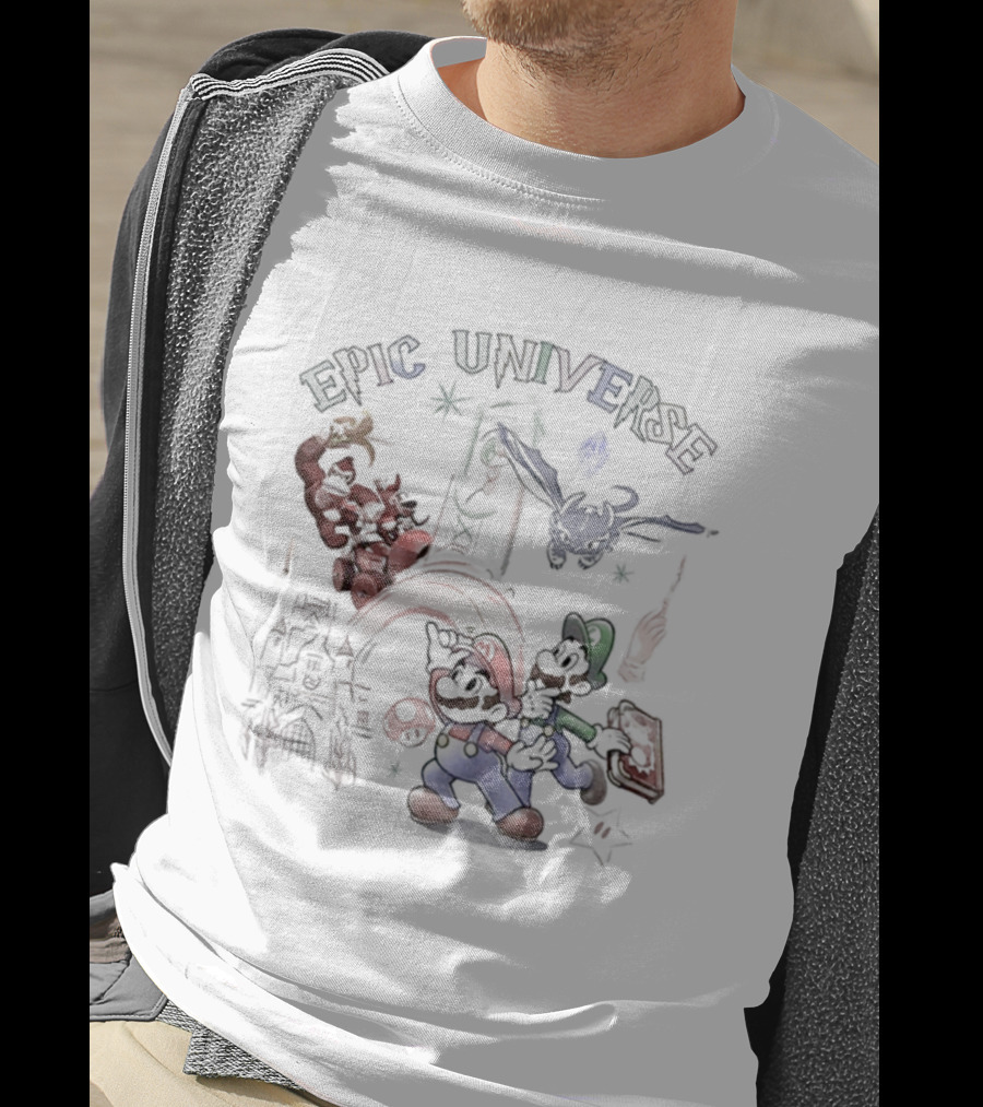 Epic Universe Mario Luigi Donkey Kong How To Train Your Dragon Collaboration T-Shirt