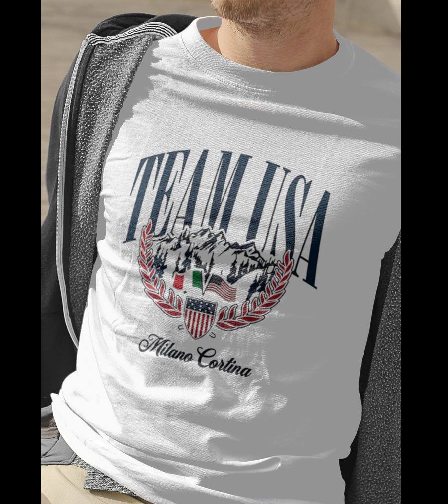 TEAM USA Milano Cortina 2026 Winter Olympics Laurel Wreath T-Shirt