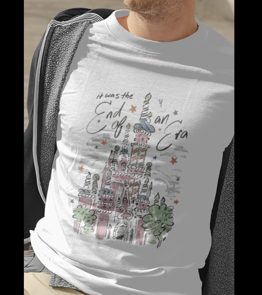 It Was The End Of An Era Magical Castle Illustration T-Shirt