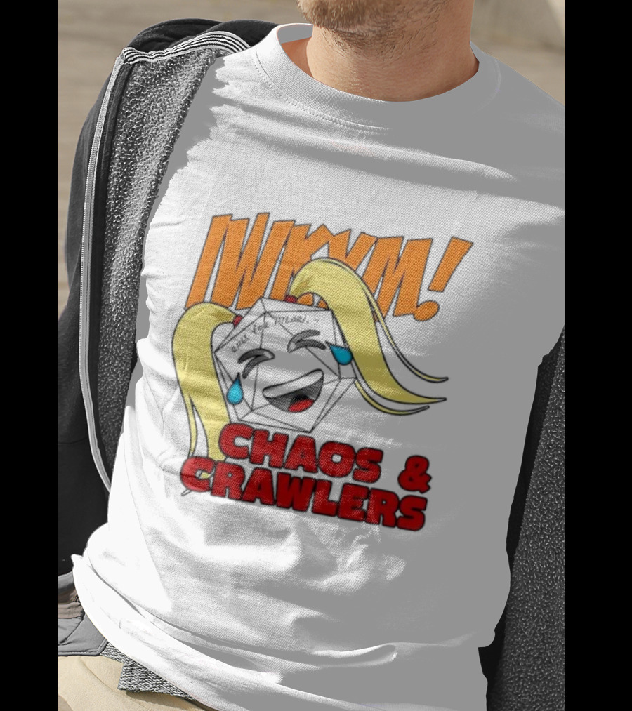 IWKYM Chaos Crawlers Pigtail Dice Face Comedy T-Shirt