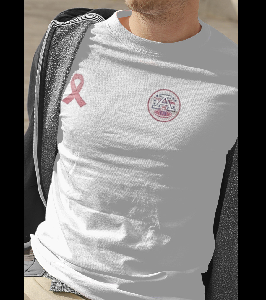 Kansas City Chiefs Support Cancer Awareness Dog Emblem T-Shirt