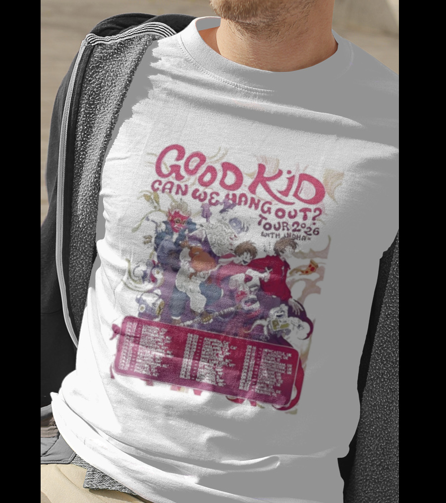 Good Kid Can We Hang Out Tour 2026 Dates Psychedelic Theme T-Shirt