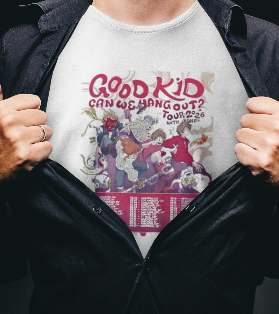 Good Kid Can We Hang Out Tour 2026 Dates Psychedelic Theme T-Shirt