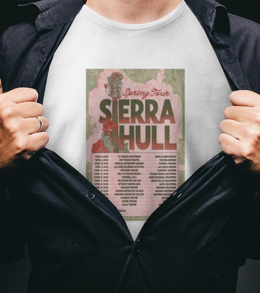 Spring Tour Sierra Hull 2026 St. Francis Auditorium Las Vegas Bluegrass Festival Tower Theatre T-Shirt