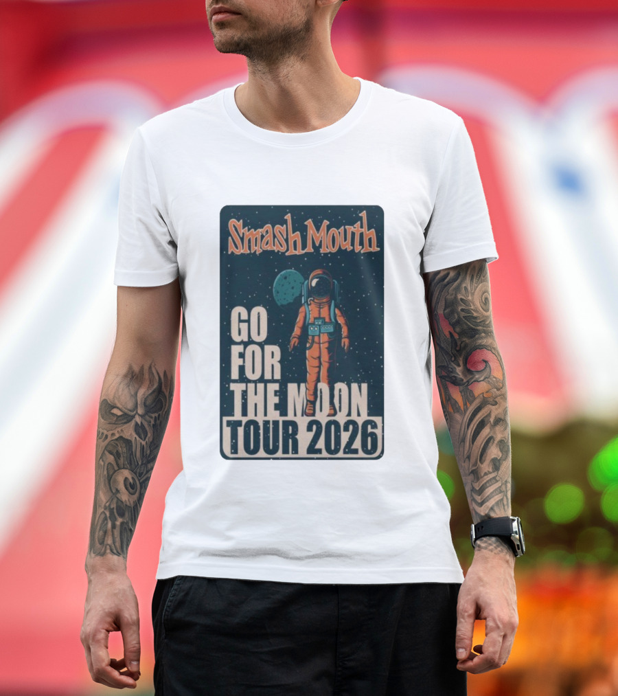 Smash Mouth Go For The Moon Tour 2026 Astronaut Space T-Shirt
