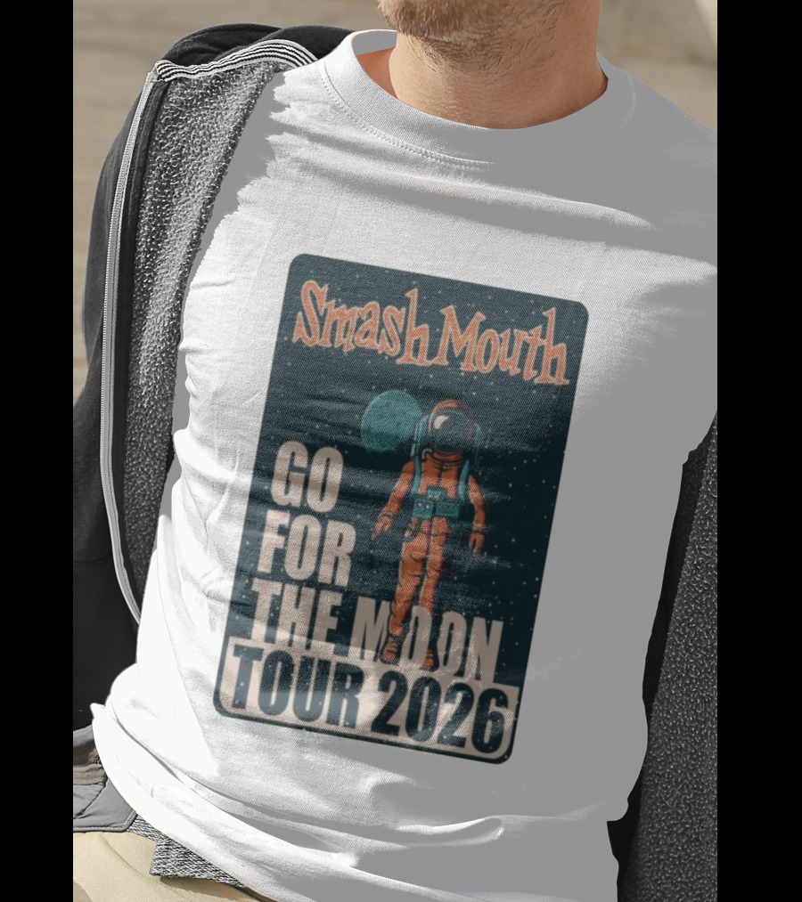 Smash Mouth Go For The Moon Tour 2026 Astronaut Space T-Shirt