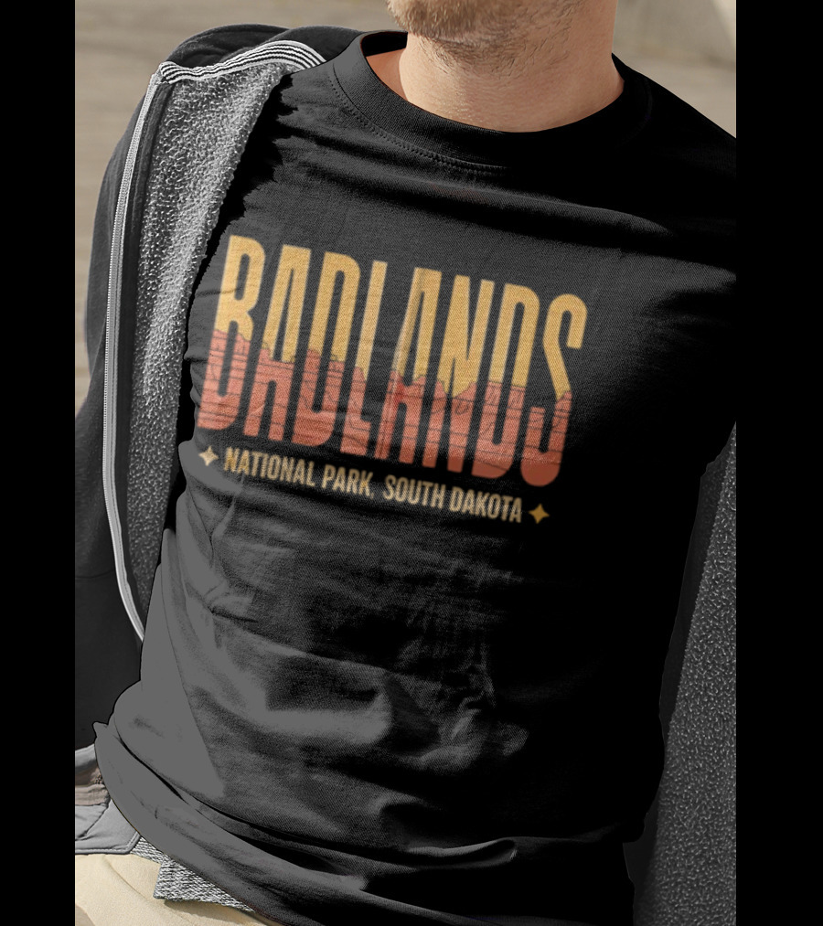 Badlands National Park South Dakota Retro Vintage Aesthetic T-Shirt