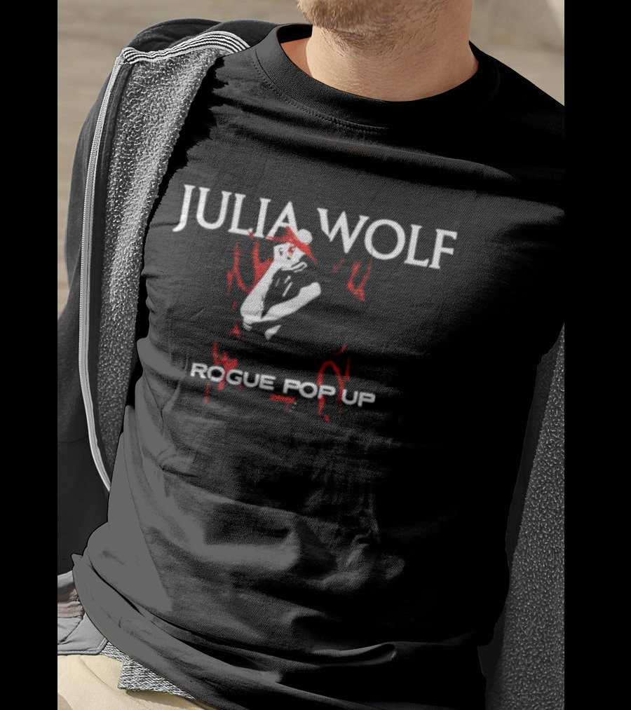 Julia Wolf Rogue Pop Up Tour 2025 White Red T-Shirt