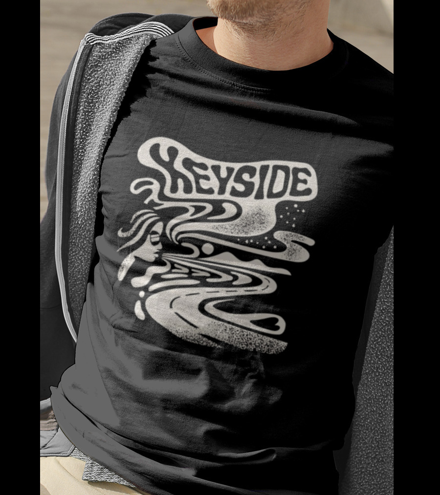 Keyside Psychedelic River Landscape Woman's Flowing Hair T-Shirt