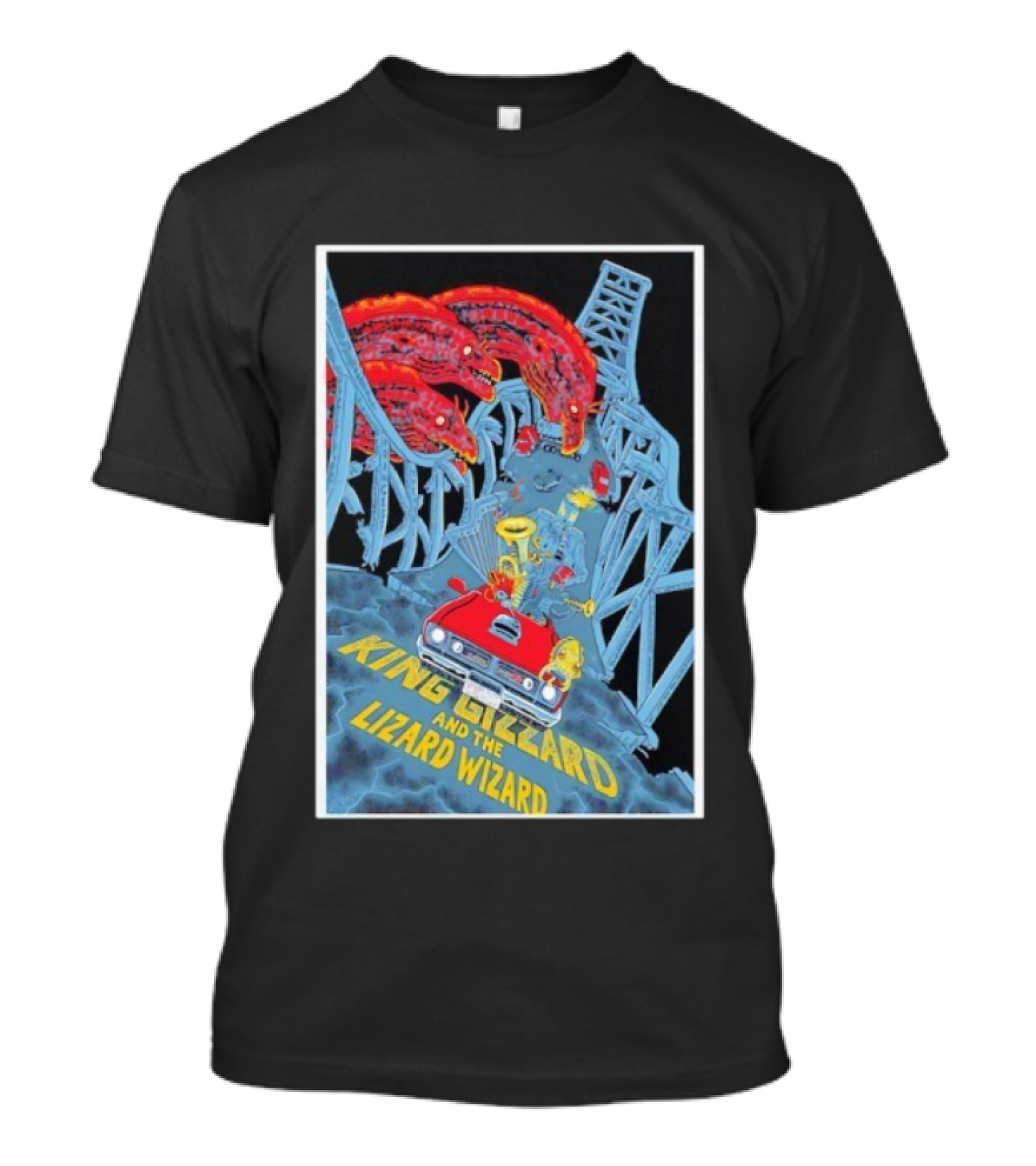 King Gizzard And The Lizard Wizard The Princess Theatre Dec 9 10 2025 With Red Car And Dragons T-Shirt