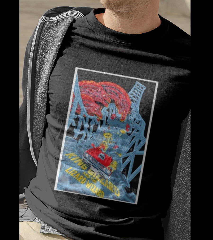 King Gizzard And The Lizard Wizard The Princess Theatre Dec 9 10 2025 With Red Car And Dragons T-Shirt
