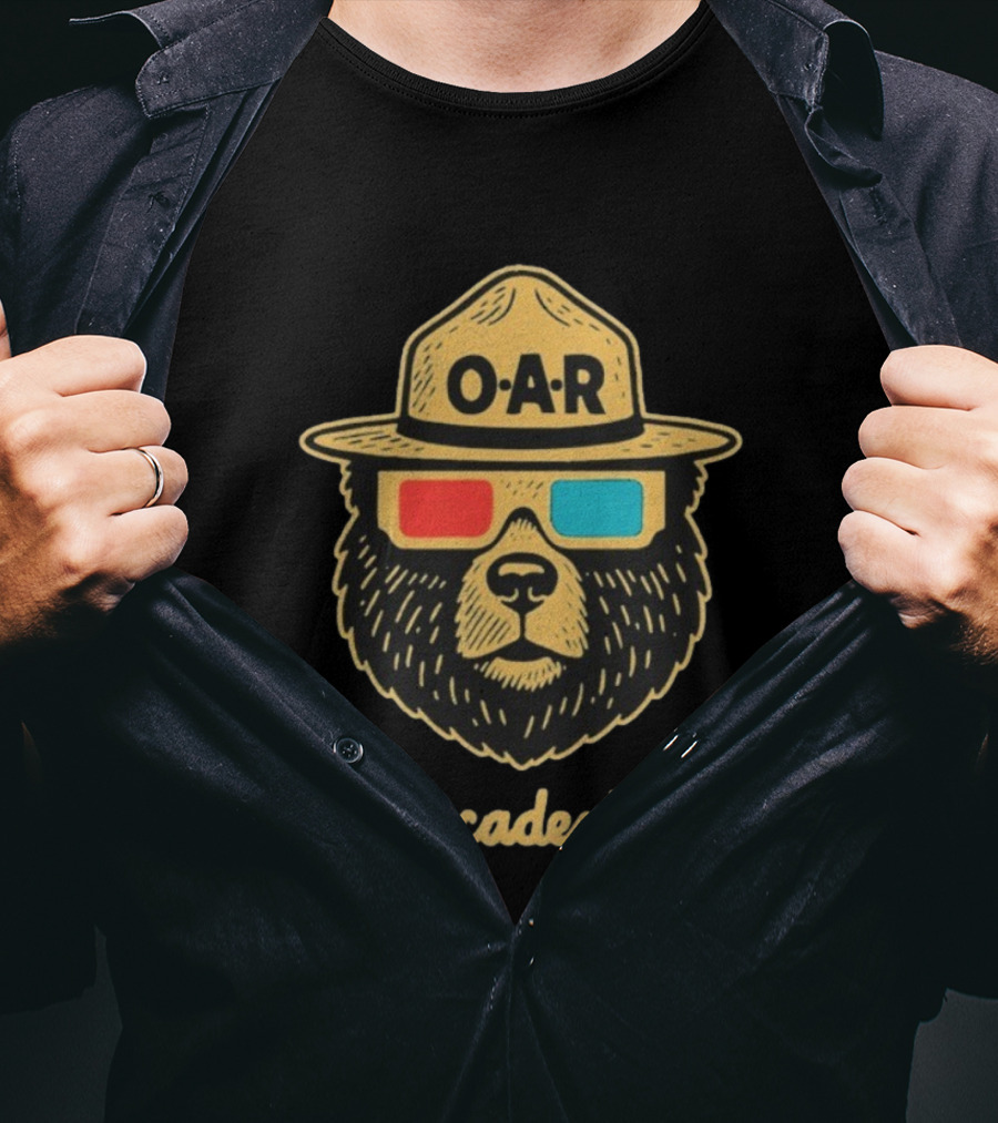 OAR Of A Revolution 3 Decades Tour Bear With Hat And 3D Glasses 2025 2026 T-Shirt