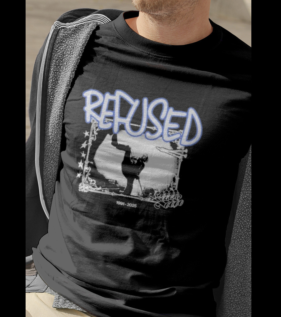 Refused The Final Show 1991 2025 Graffiti Style With Kickboxing Silhouette And Stars T-Shirt