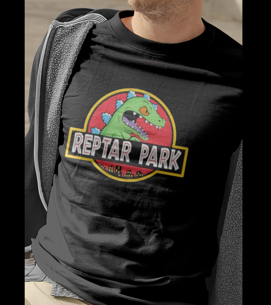 Reptar Park Jurassic Rugrats Dinosaur Cartoon Movie Icon T-Shirt