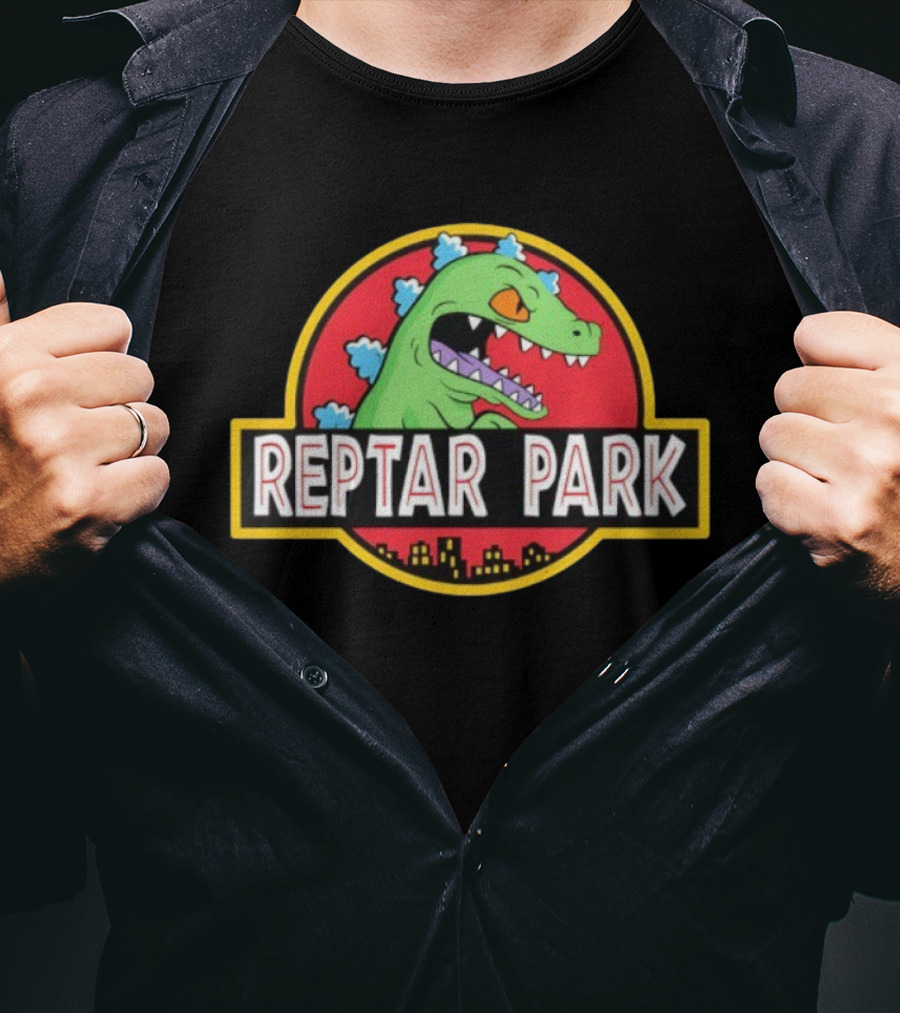 Reptar Park Jurassic Rugrats Dinosaur Cartoon Movie Icon T-Shirt