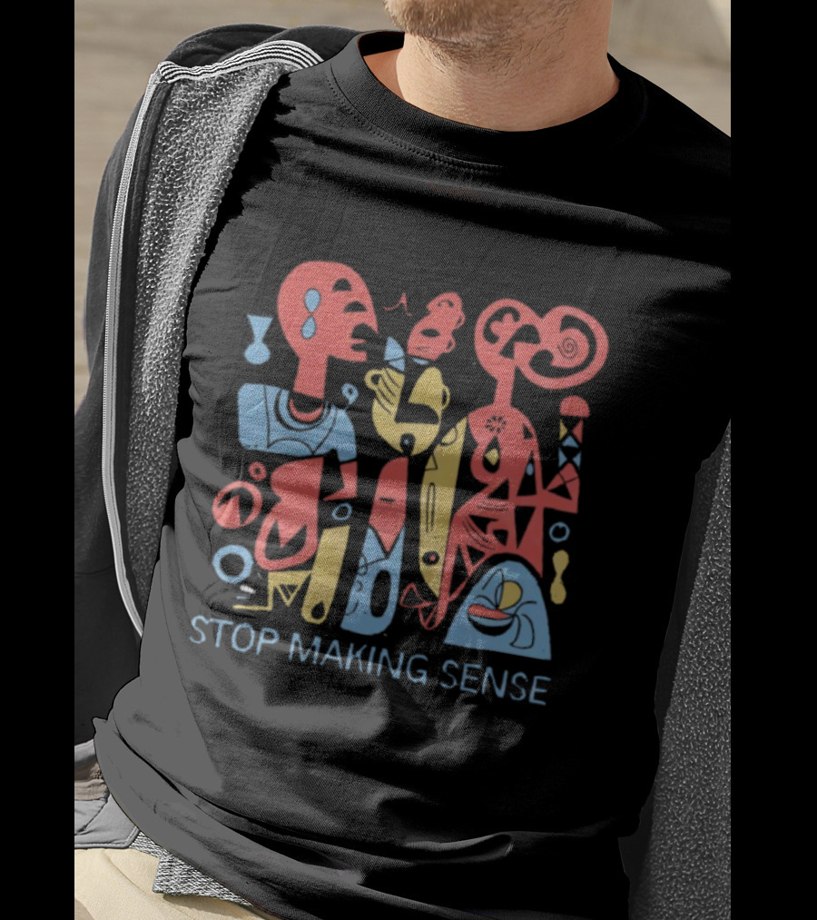 Stop Making Sense Abstract Faces Art Print T-Shirt