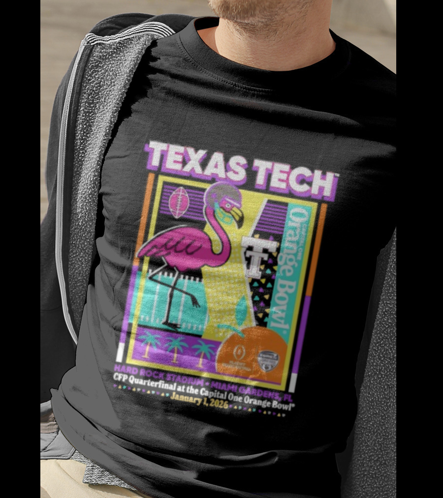 Texas Tech Red Raiders 2025 College Football Playoff Orange Bowl January 2 Miami T-Shirt