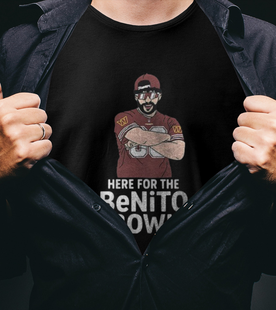 Washington Commanders Super Bowl Halftime Here For The Benito Bowl T-Shirt