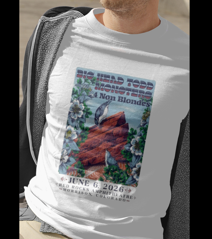 Big Head Todd And The Monsters With 4 Non Blondes Red Rocks June 6 2026 T-Shirt