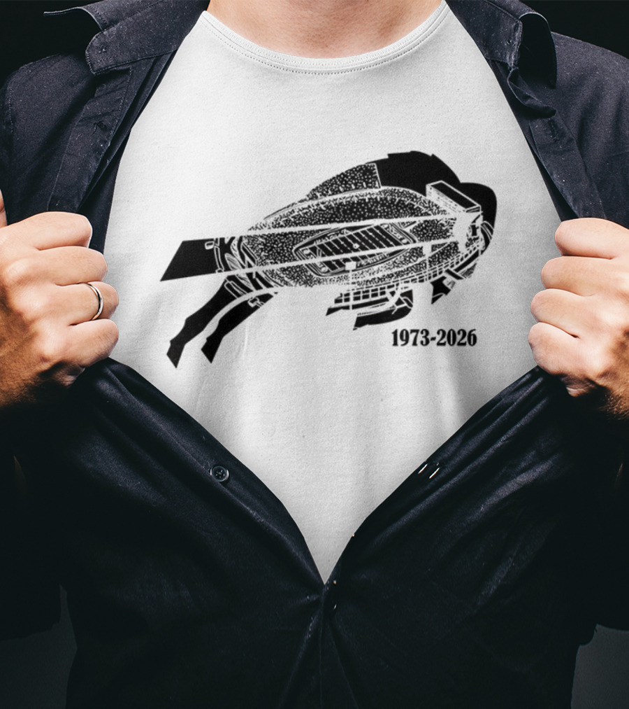 Buffalo Bills Highmark Stadium Farewell Tour 1973-2026 T-Shirt