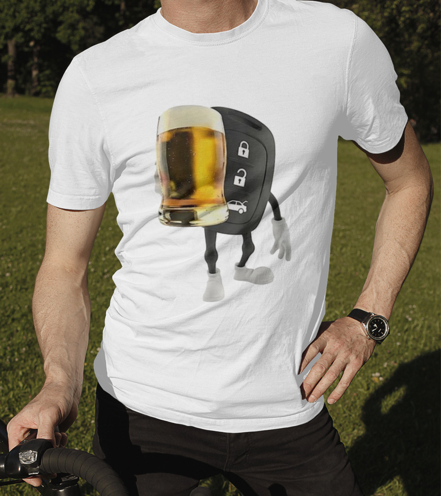 Beer Glass Car Key Locks T-Shirt
