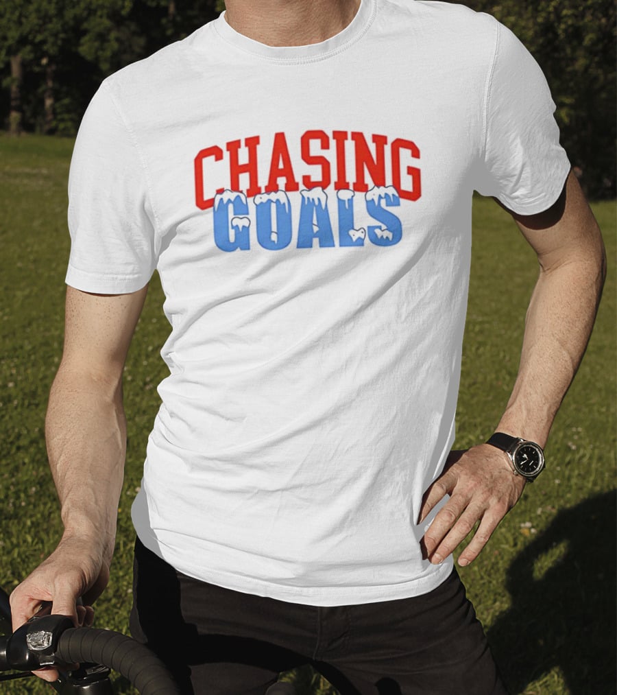 Chasing Goals Ice Sports Motivation T-Shirt
