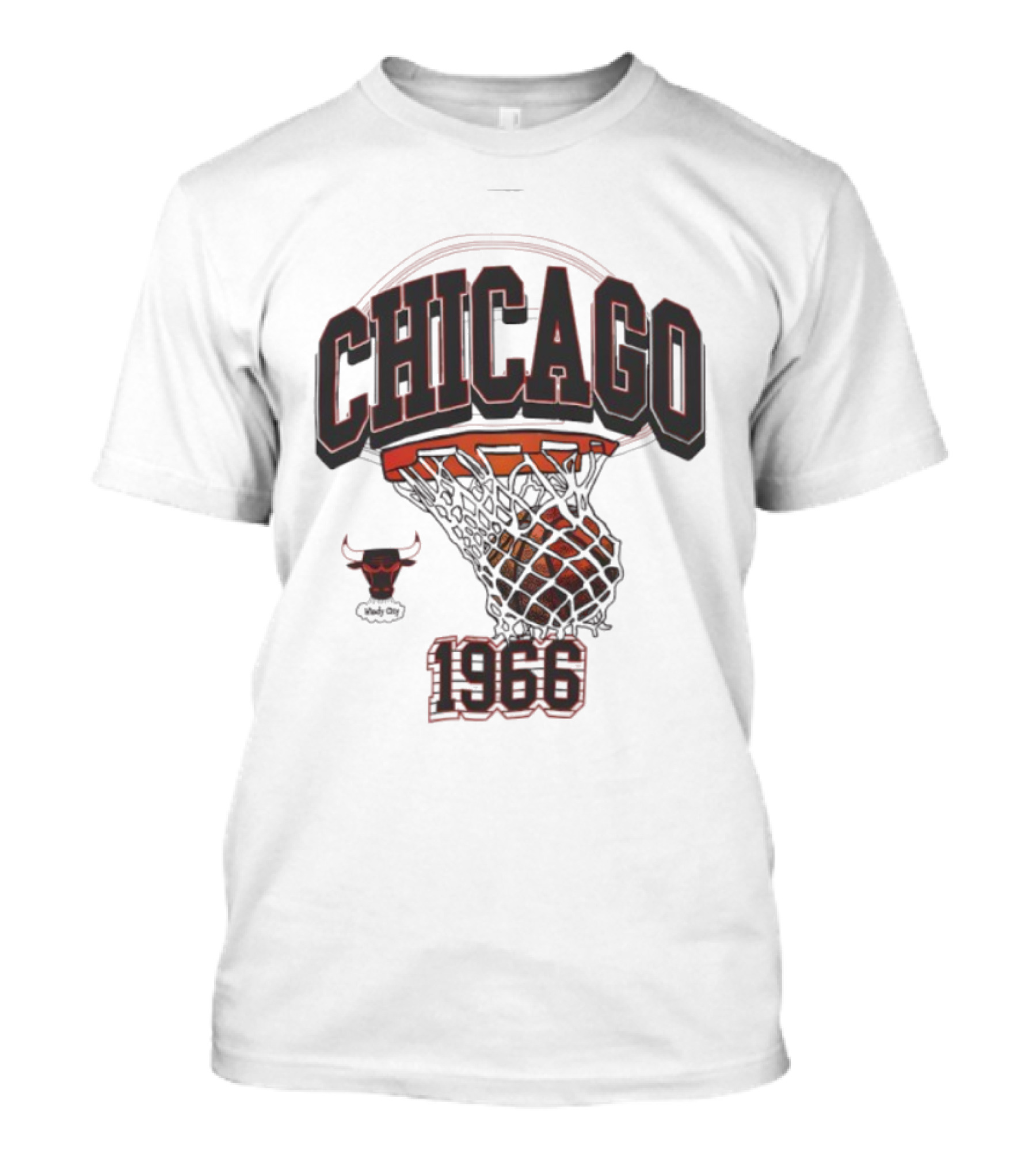 Chicago Bulls 1966 Basketball Hoop T-Shirt
