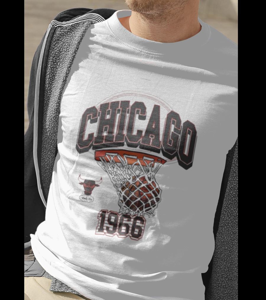 Chicago Bulls 1966 Basketball Hoop T-Shirt