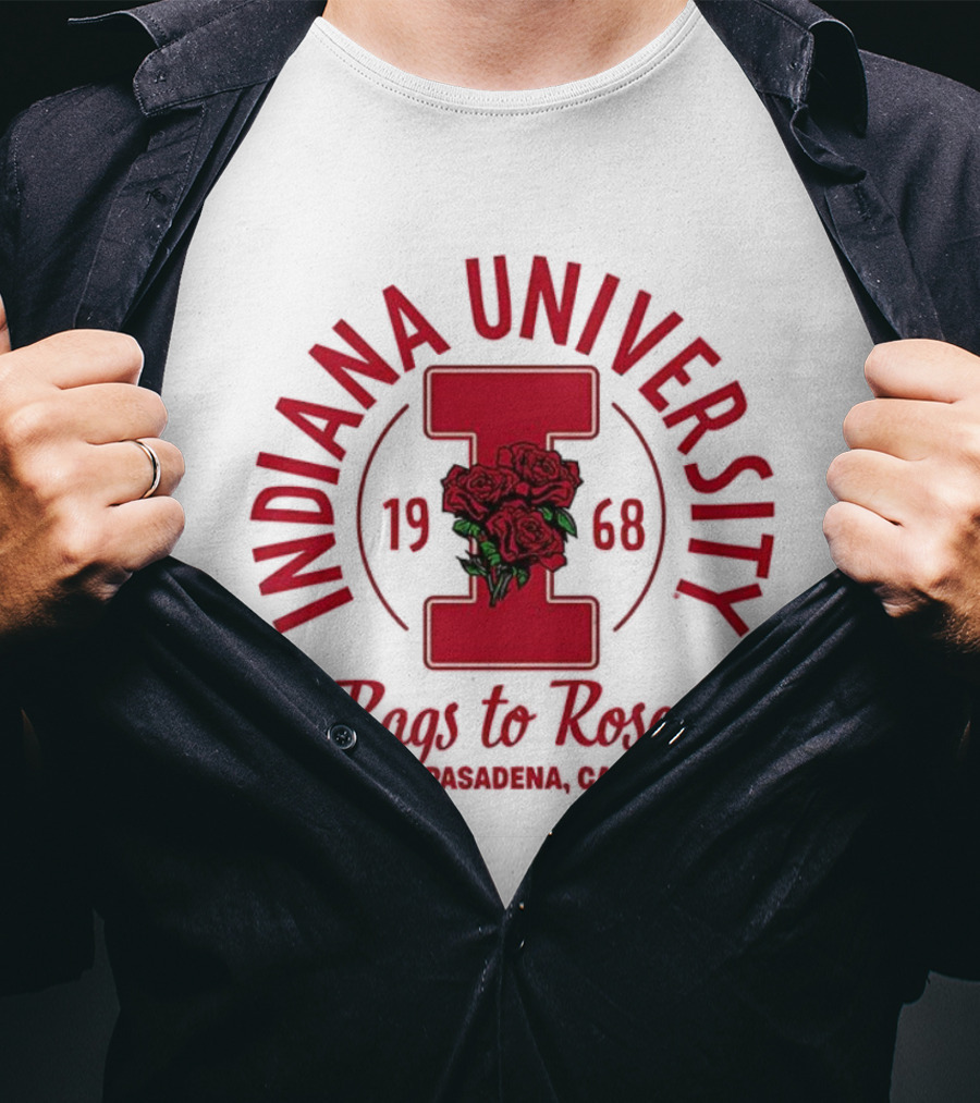 Indiana University 1968 Rags To Roses Pasadena California T-Shirt