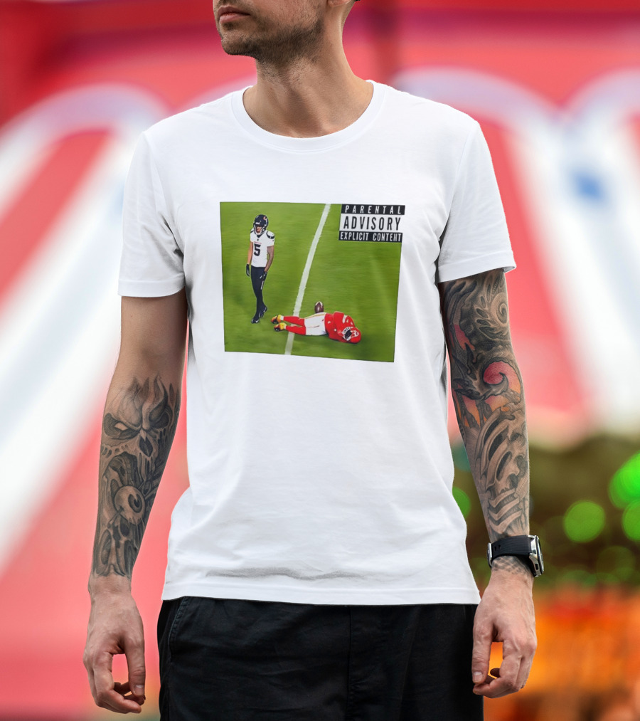 Parental Advisory Football Hit Jalen Pitre Versus Kansas City T-Shirt