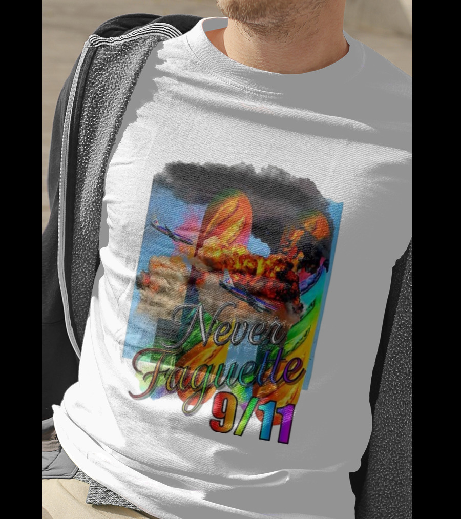 Never Faguette 9 11 The Plane Crashed Into The Bread T-Shirt