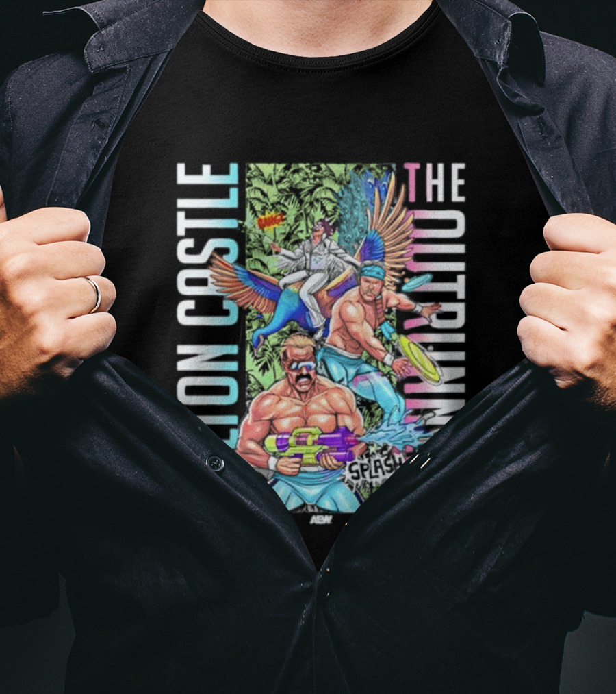 Dalton Castle The Outrunners Pro Wrestling Splash AEW Merch T-Shirt