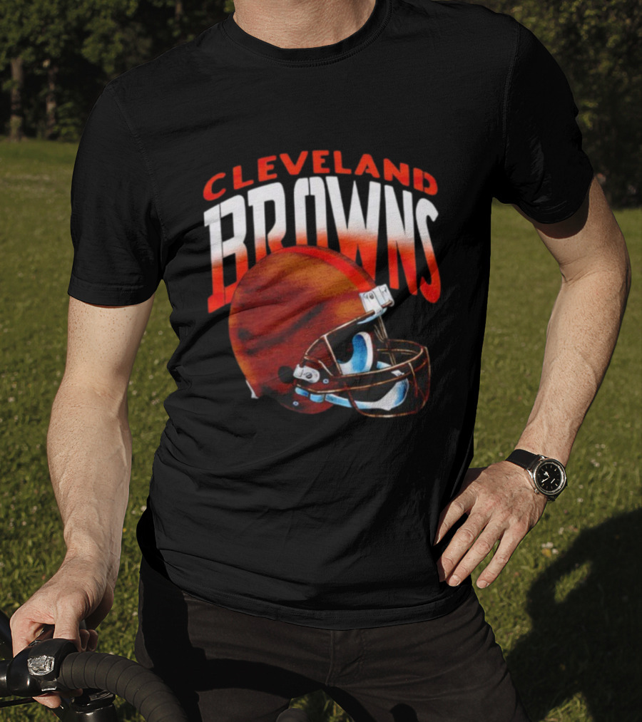 Cleveland Browns Gradient Alt Helmet Browns Football Fan Apparel T-Shirt