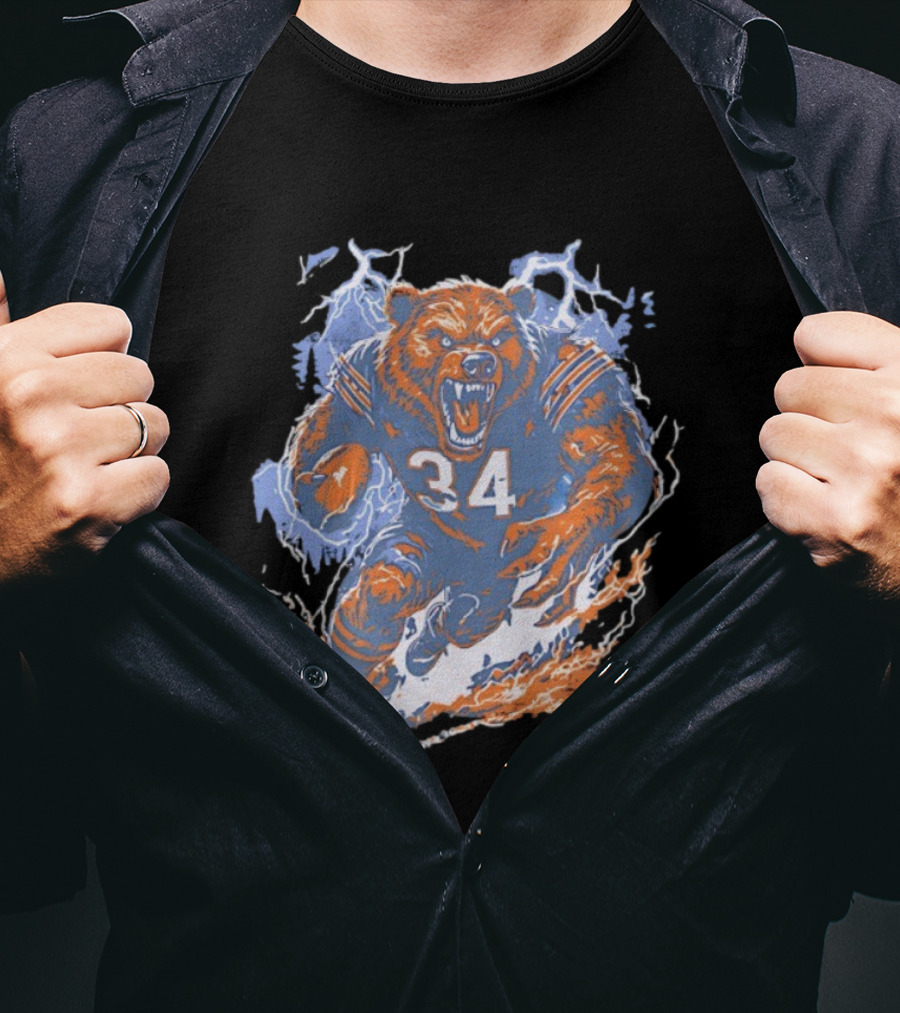 Chicago Bears Windy City Beast 34 Rage Football Mascot T-Shirt