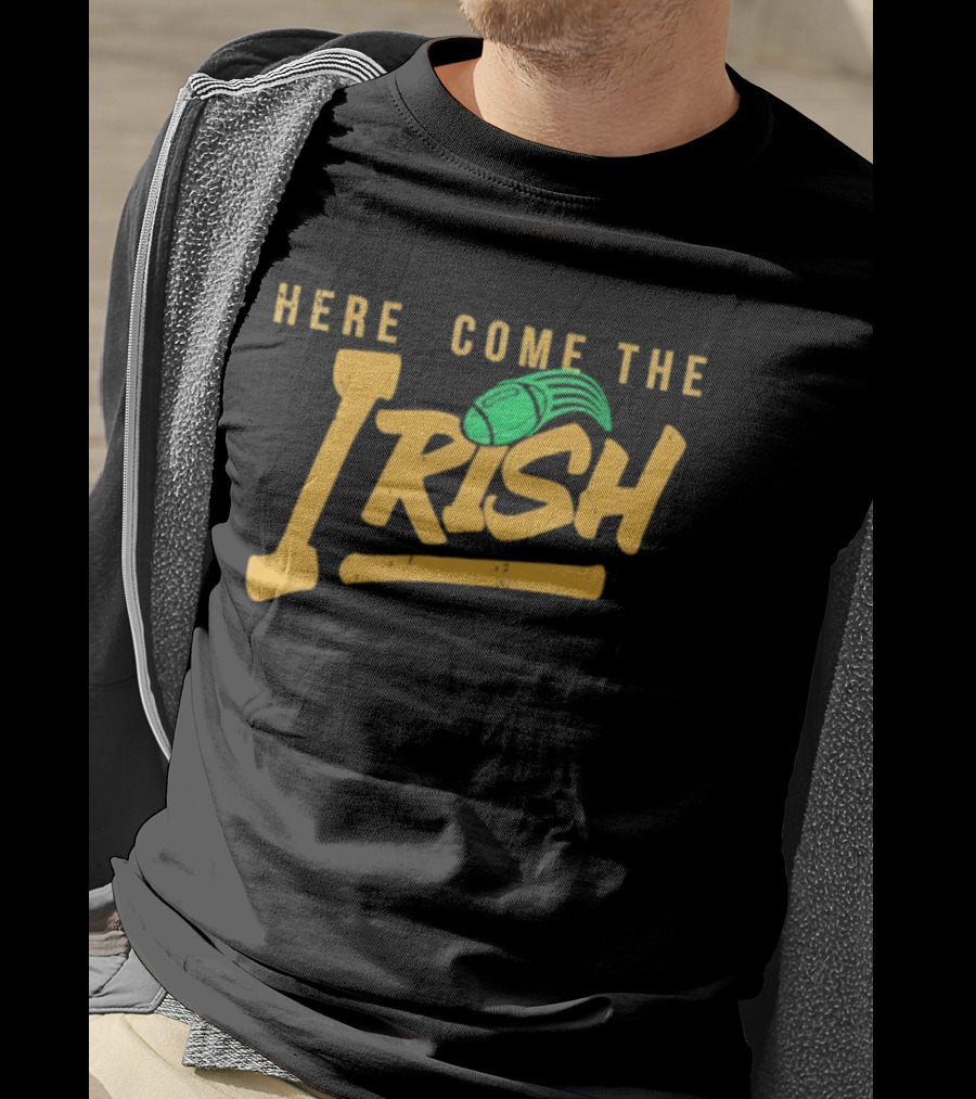 Here Come The Irish Notre Dame Fighting Irish Football T-Shirt