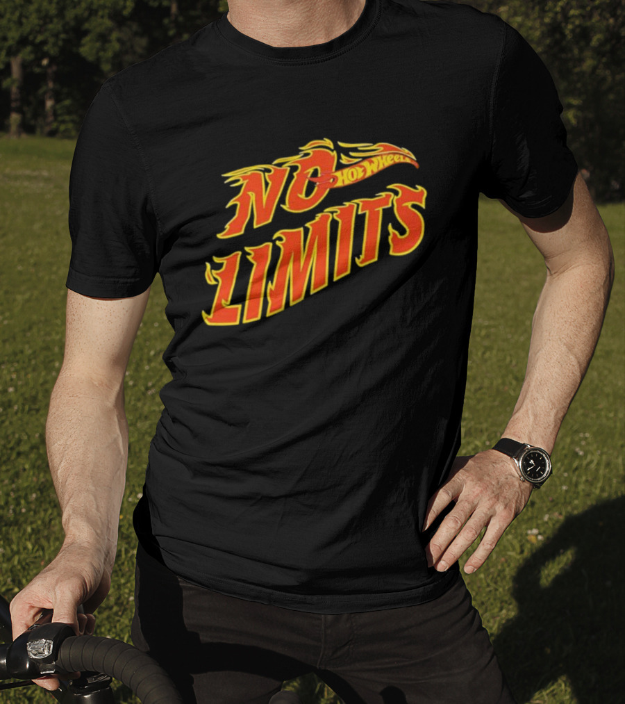 Hot Wheels No Limits Flame Text T-Shirt