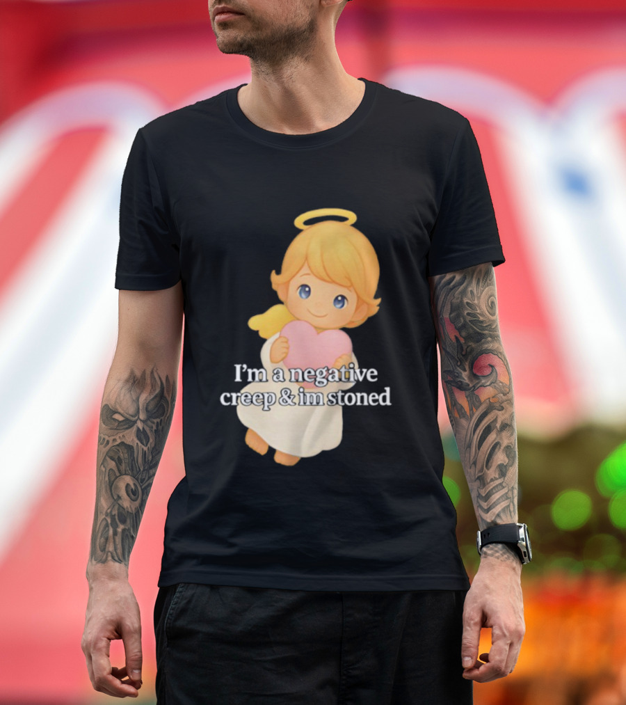 I'm A Negative Creep And I'm Stoned Angel Heart T-Shirt