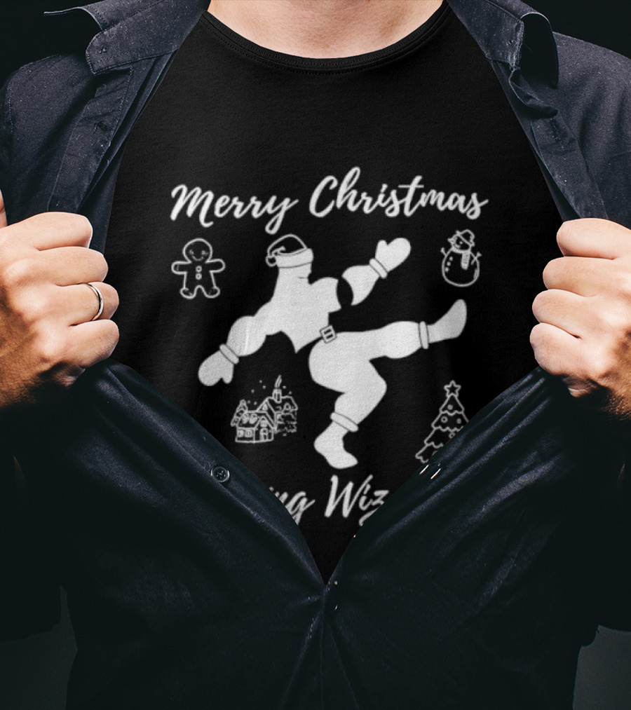 Merry Christmas From Shining Wizards Festive Martial Arts Holiday Greetings T-Shirt
