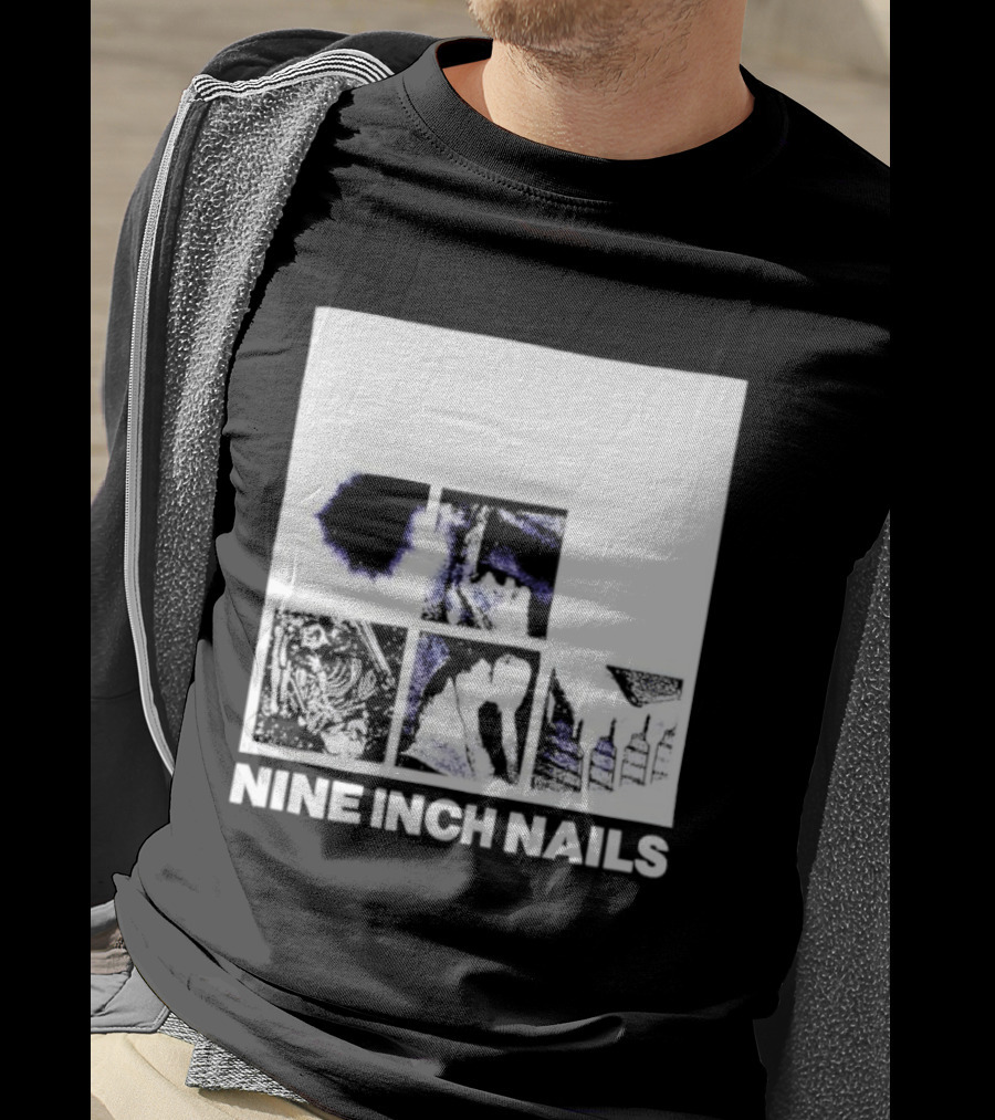 Nine Inch Nails Bad Witch Album Art With Square Panel Imagery T-Shirt