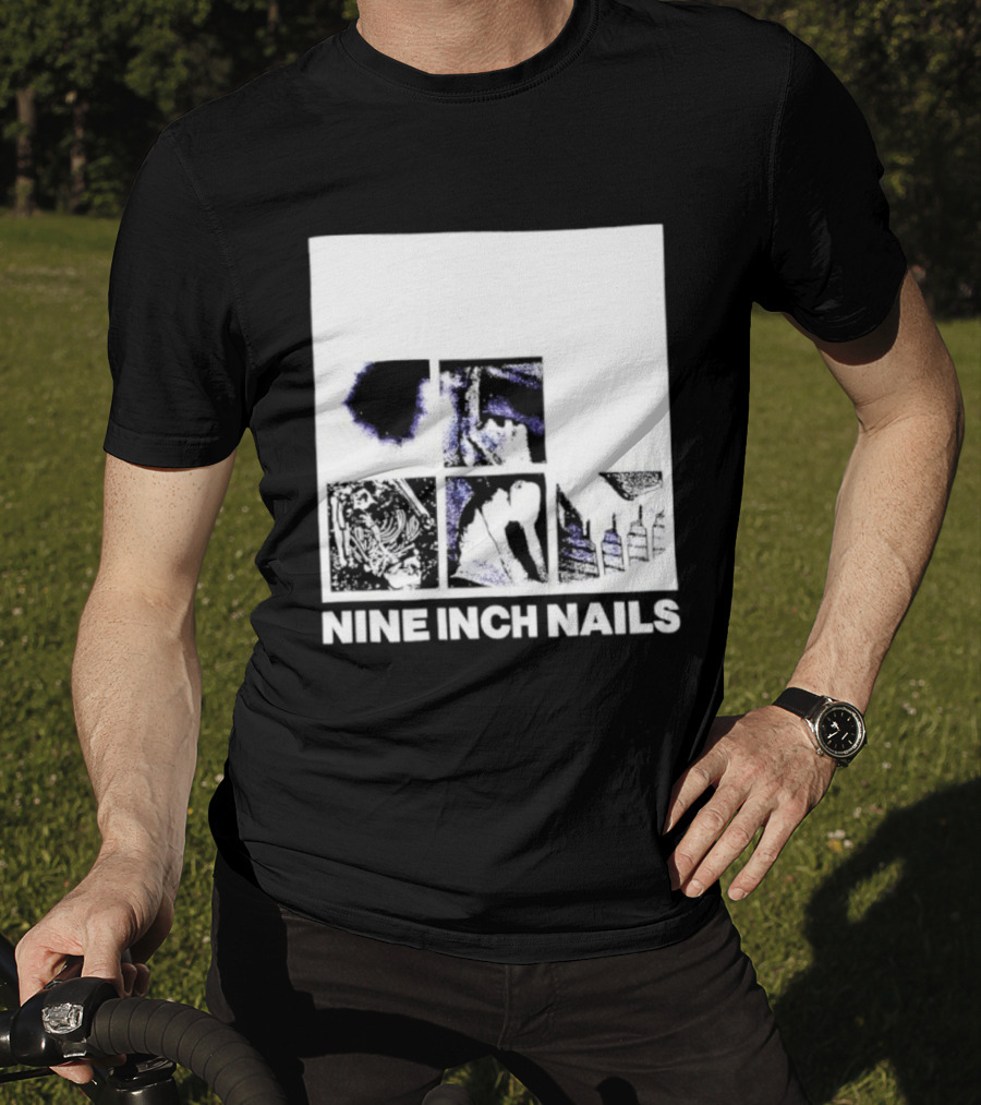 Nine Inch Nails Bad Witch Album Art With Square Panel Imagery T-Shirt