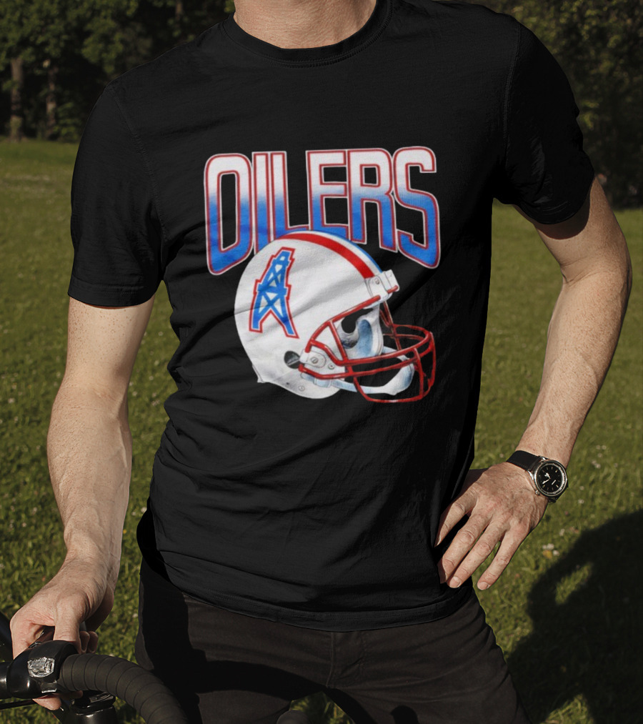 Oilers Football Gradient Helmet Classic Logo T-Shirt