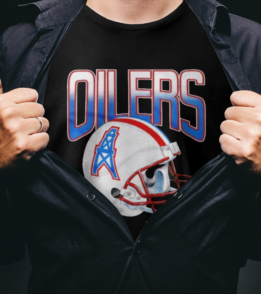 Oilers Football Gradient Helmet Classic Logo T-Shirt