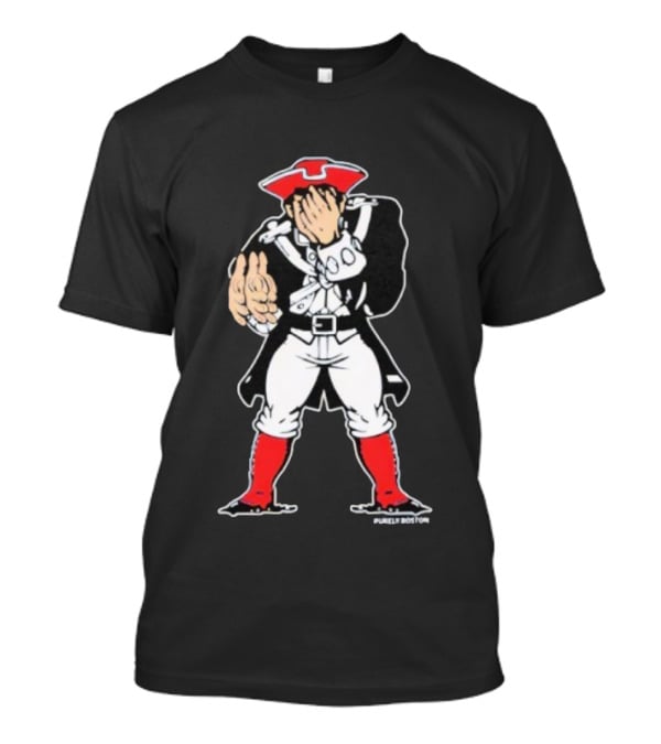 Pats Victory Hand Facepalm New England Patriots NFL Vintage Character T-Shirt