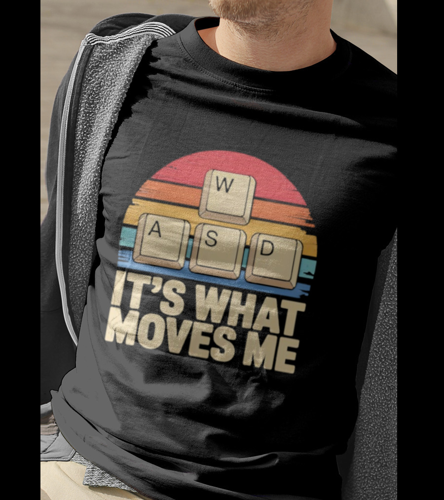 Retro WASD It's What Moves Me Gaming Keys Funny PC Gamer T-Shirt