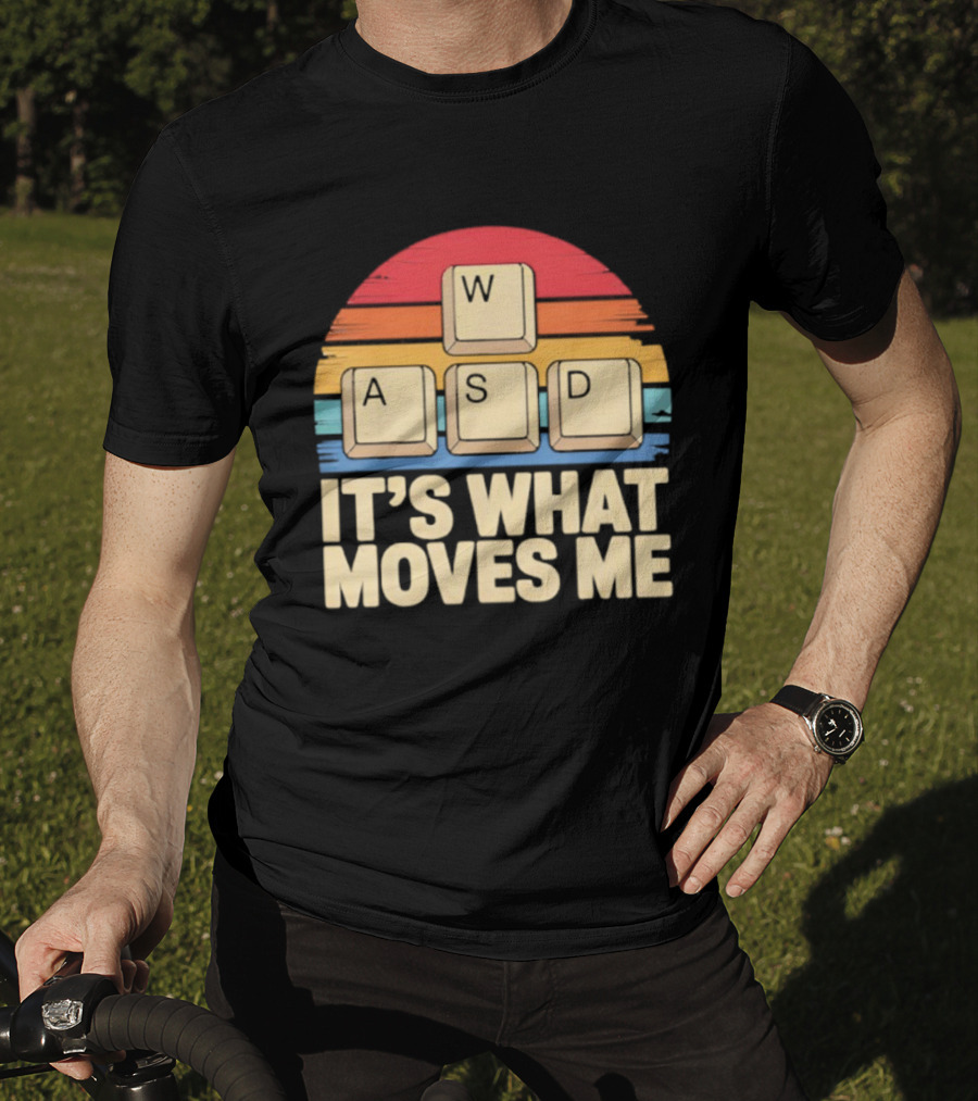Retro WASD It's What Moves Me Gaming Keys Funny PC Gamer T-Shirt