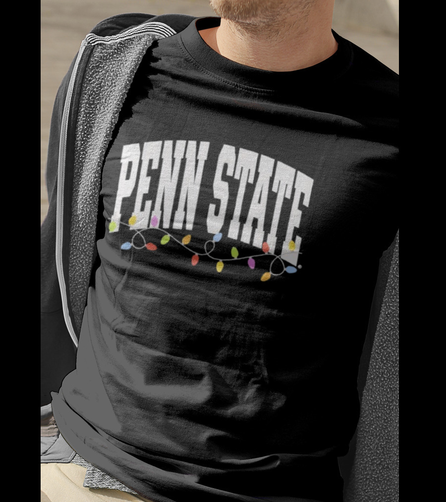 Penn State Holiday String Lights Festive Theme T-Shirt